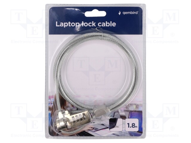 Security wire; silver; Features: cipher security; 1.8m