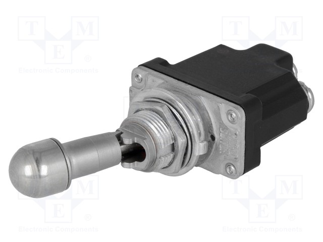 Switch: toggle; Pos: 2; SPDT; ON-ON; 6A/230VAC; 15A/28VDC; -40÷71°C