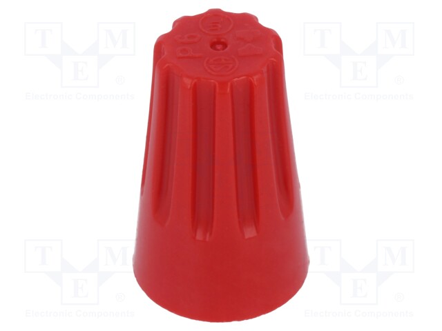 Close end; Twist Splice; 22AWG÷10AWG; screwed; red; max.105°C