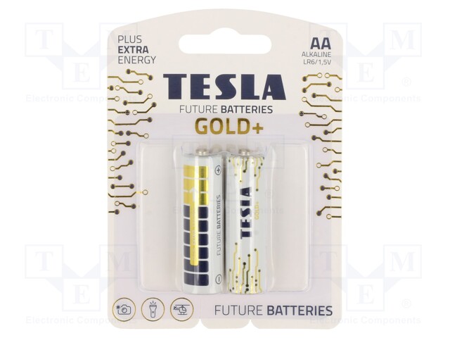 Battery: alkaline; 1.5V; AA; non-rechargeable; Ø14.5x50.5mm; 2pcs.