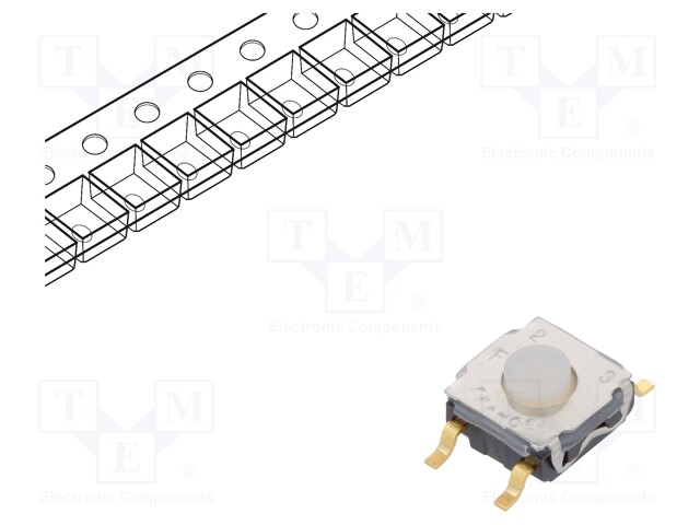 Microswitch TACT; SPST-NO; Pos: 2; 0.05A/32VDC; SMT; none; 3.5mm