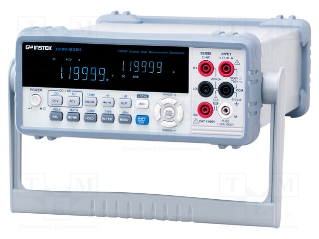 Benchtop multimeter; 2x VFD 5,5 digit; 100m/1/10/100/1000V