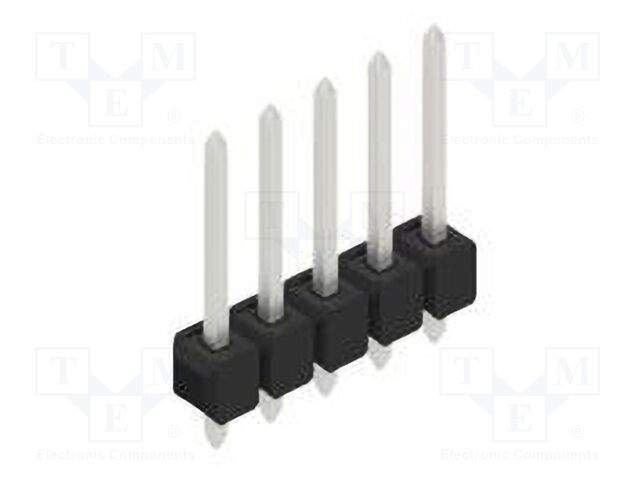Connector: pin strips; pin header; male; PIN: 5; 2.54mm; THT; 1x5