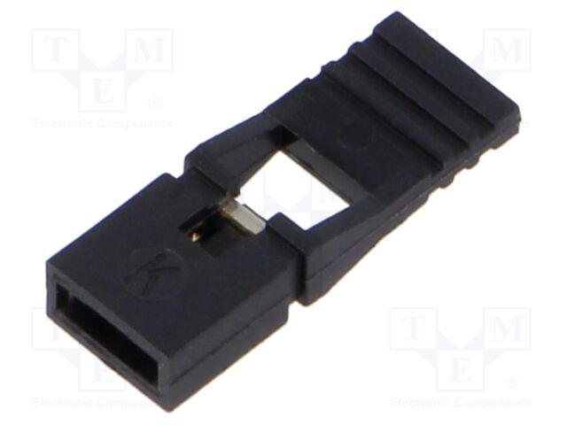 Connector: pin strips; female; 2.54mm; gold-plated; jumper; 1x2