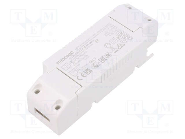 Power supply: switched-mode; LED; 25W; 43÷60VDC; 500mA; 198÷264VAC