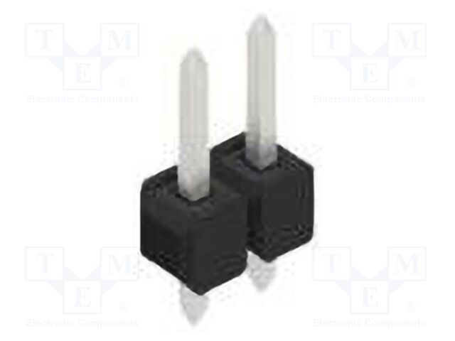 Connector: pin strips; pin header; male; PIN: 2; 2.54mm; THT; 1x2