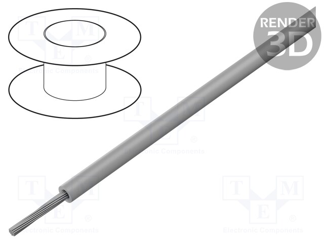 Wire; ÖLFLEX® HEAT 260 SC; stranded; Cu; 1x24AWG; teflon; grey