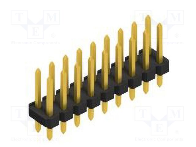 Connector: pin strips; pin header; male; PIN: 18; 2.54mm; THT; 2x9