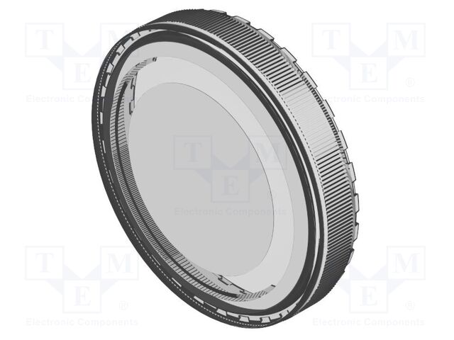 Actuator lens; OptoHiT; silver; plastic; Ø23.7mm
