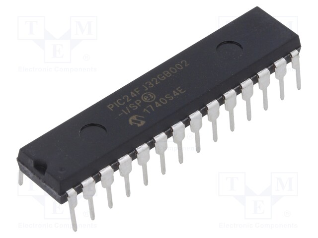 PIC microcontroller; Memory: 32kB; SRAM: 8kB; 32MHz; THT; DIP28