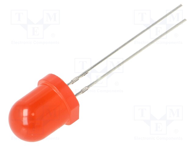 LED; 8mm; red; blinking; 220÷330mcd; 60°; 3÷5V; 20mA; Front: convex