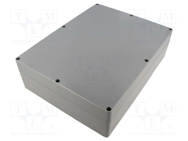 Enclosure: multipurpose; X: 230mm; Y: 300mm; Z: 86mm; ABS; light grey