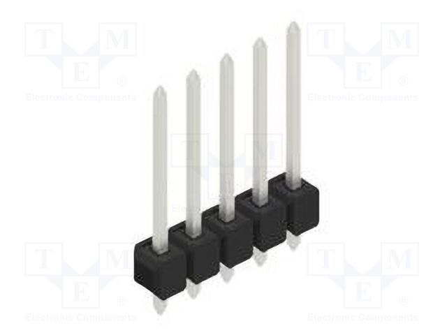 Connector: pin strips; pin header; male; PIN: 5; 2.54mm; THT; 1x5