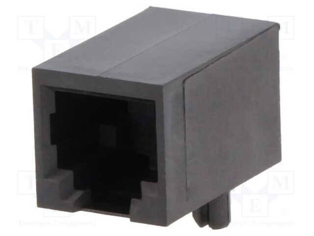 Socket; RJ12; PIN: 6; Layout: 6p6c; THT; on PCBs; angled