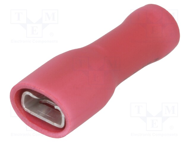 Terminal: flat; 4.8mm; 0.8mm; female; 0.5÷1.5mm2; crimped; red