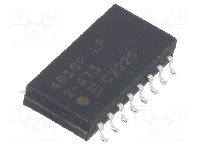 Fixed Network Resistor, 47 kohm, 4800P Series, 15 Elements, Bussed, SOIC, 16 Pins