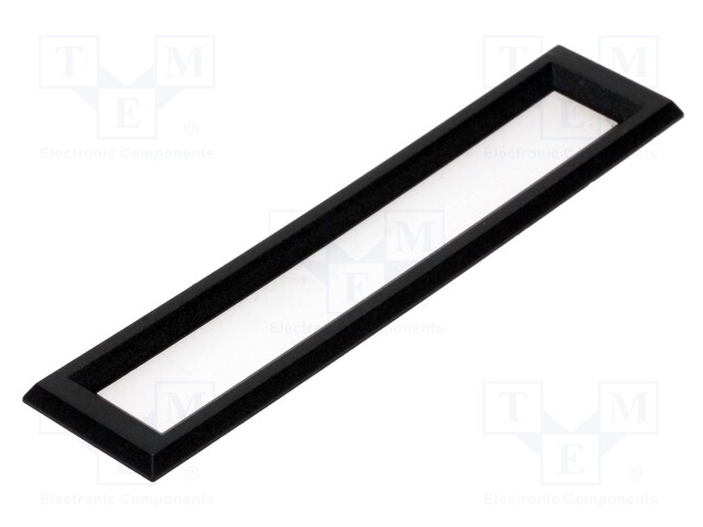 Frontal bezel; Dim: 114.5x25mm; 98.5x12.8mm; ABS; Colour: black