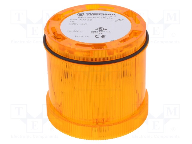 Signaller: lighting; continuous light; Colour: yellow; LED; IP65