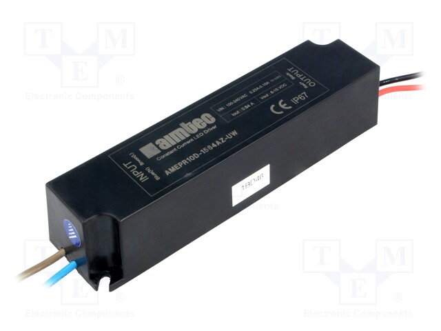 Power supply: switched-mode; LED; 9.6W; 8÷15VDC; 0.64A; 90÷264VAC