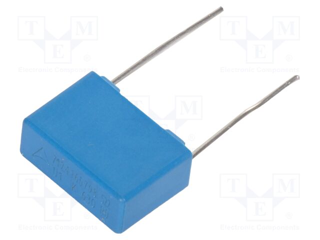Capacitor: polyester; 0.1uF; 200VAC; 630VDC; 15mm; ±10%; -55÷125°C