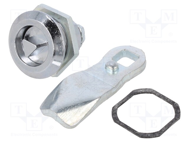 Lock; cast zinc; 16mm; Kind of insert bolt: T7; Body: black