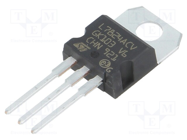 IC: voltage regulator; fixed; 24V; 1.5A; TO220; THT; Package: tube