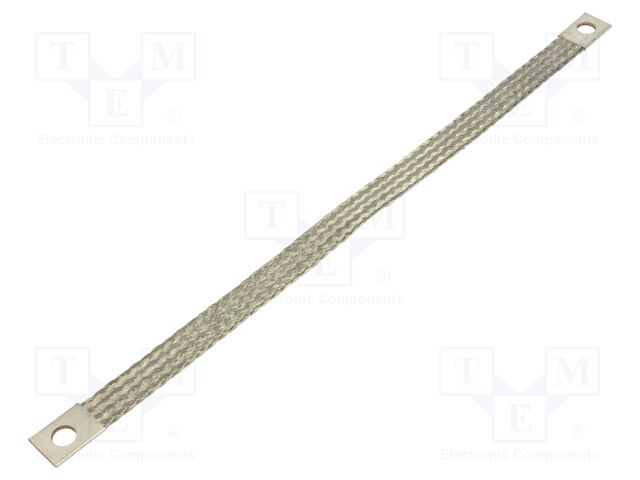 Braids; earthing tape; 16mm2; Ø1: 9mm; Ø2: 9mm; 120A; L: 330mm