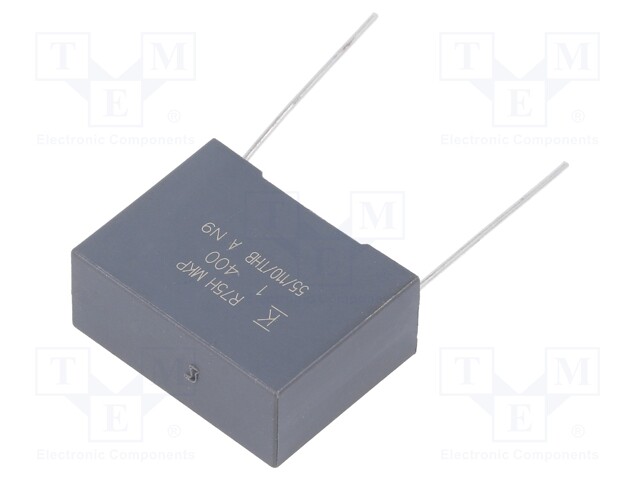 DC Film Capacitor, 1 µF, 400 V, Metallized PP, ± 5%, R75H Series, Radial Box