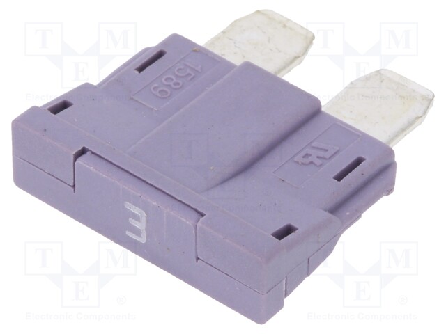 Fuse: fuse; 3A; 250VAC; 58VDC; automotive; 19mm