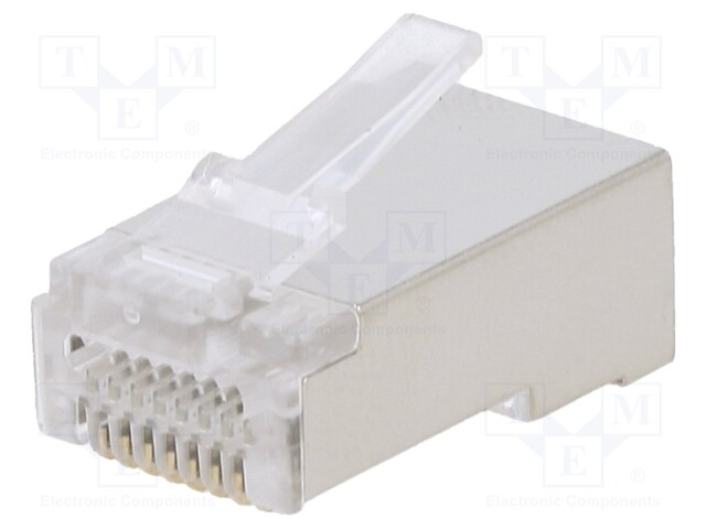 Plug; RJ45; Cat: 6; shielded; Layout: 8p8c; 4.8÷6.5mm; 24AWG÷27AWG