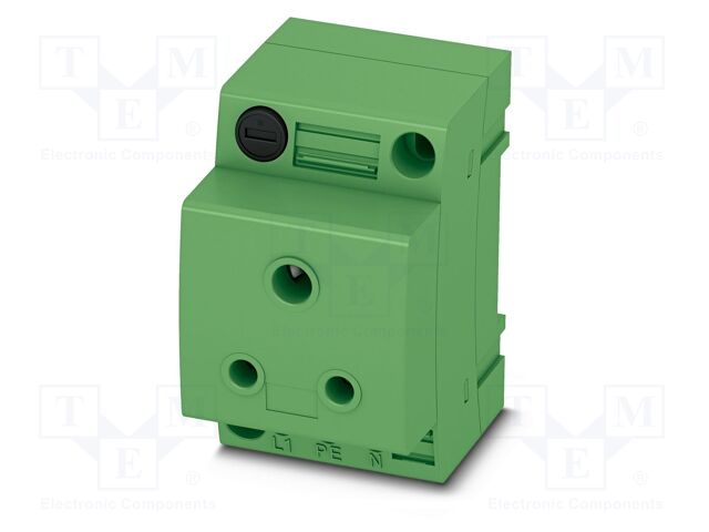 Connector: AC supply; socket; female; 6A; PIN: 3; screw terminal