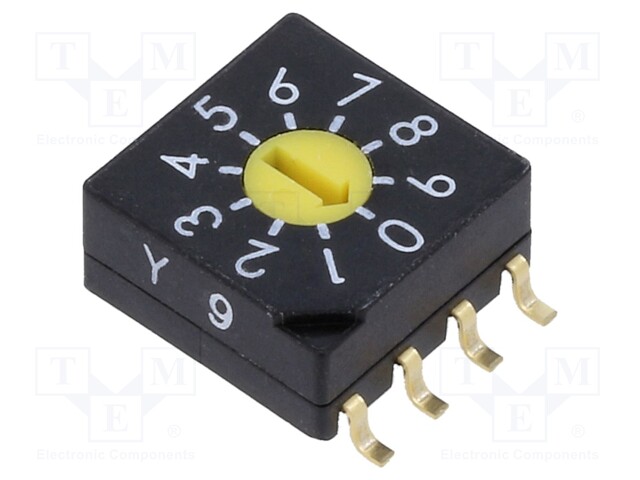 Encoding switch; Pos: 10; SMD; 100mΩ; DC load @R: 0.03A/15VDC