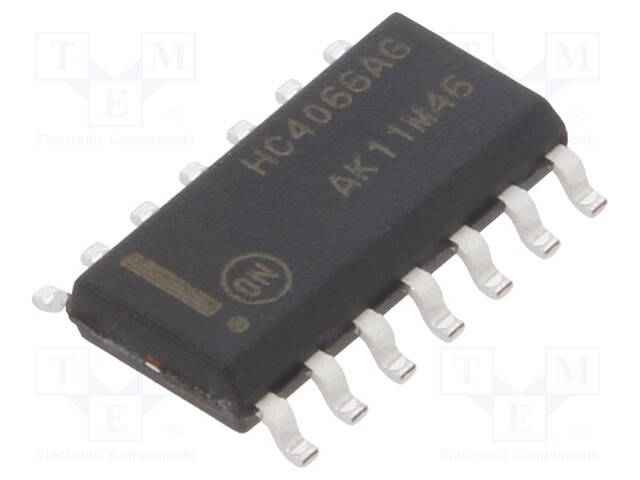 Analogue Switch, 4 Channels, SPST, 70 ohm, 2V to 12V, SOIC, 14 Pins