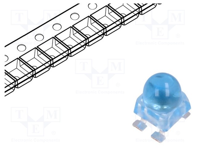 LED; SMD; blue; 3200÷5500mcd; 4.2x4.2x6.5mm; 23°; 2.8÷3.8V; 20mA