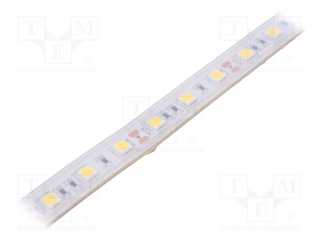 LED tape; white neutral; 5050; 12V; LED/m: 60; 10mm; white PCB; IP65