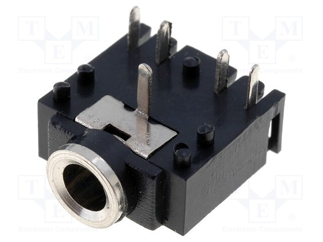 Socket; Jack 3,5mm; female; stereo; with on/off switch; THT