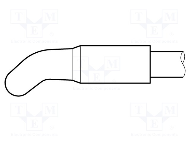 Tip; bent conical; 3.9mm; longlife; for  JBC-AP-A soldering iron