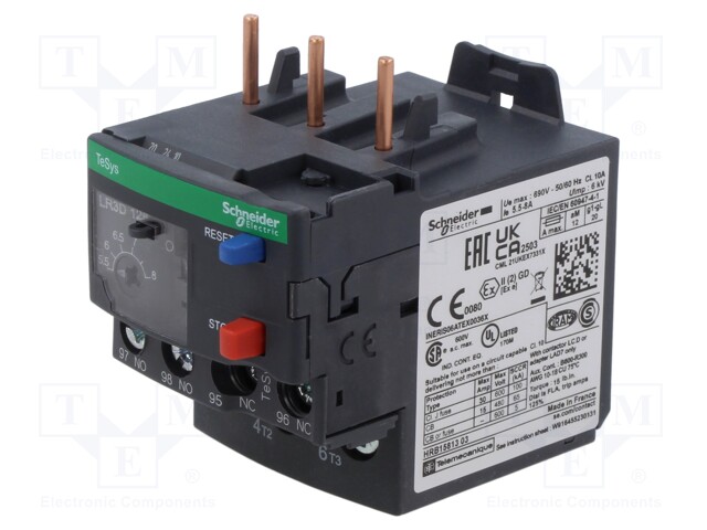Overload Relay, LR3D, 5.5 A, 8 A, 690 V, TeSys Deca Overload Relay
