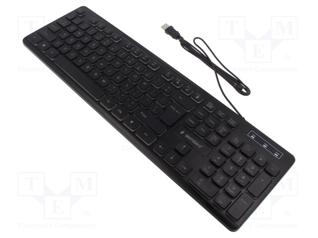 Keyboard; black; USB A; wired,US layout; Len: 1.45m