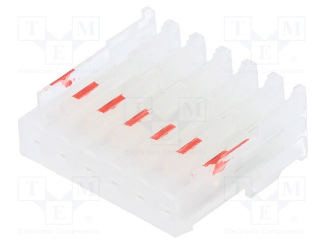 Plug; wire-board; female; PIN: 6; end connector; 2.54mm; IDC; 22AWG