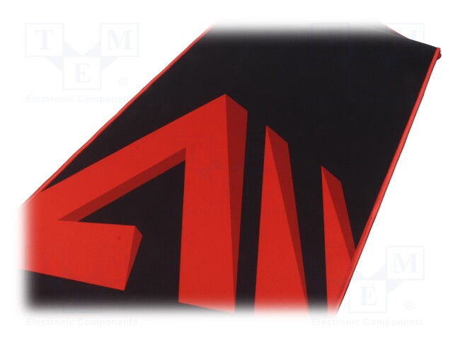 Mouse pad; black,red; 450x450x3mm