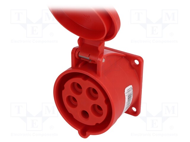 Connector: AC supply 3-phase; socket; female; 32A; 400VAC; IP44