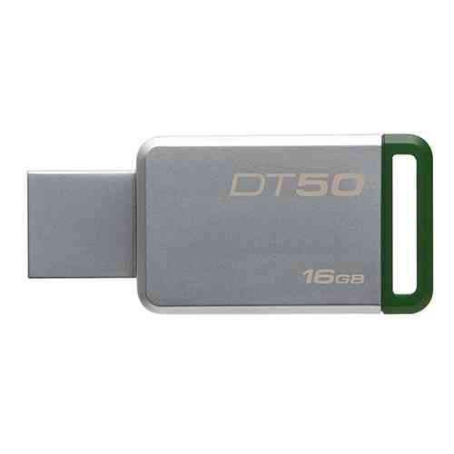 Pendrive; USB 3.1; 16GB; 110MB/s; USB A; Kingston DataTraveler 50; Colour: silver