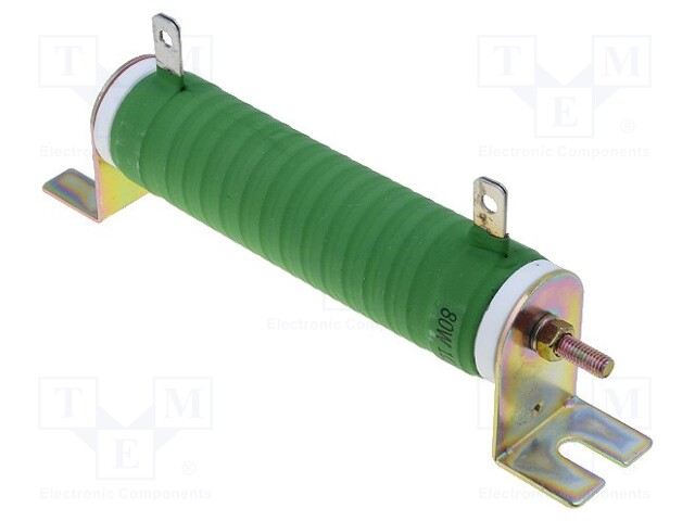 Resistor: wire-wound; 1Ω; 80W; ±5%; Ø28x121mm; 200ppm/°C