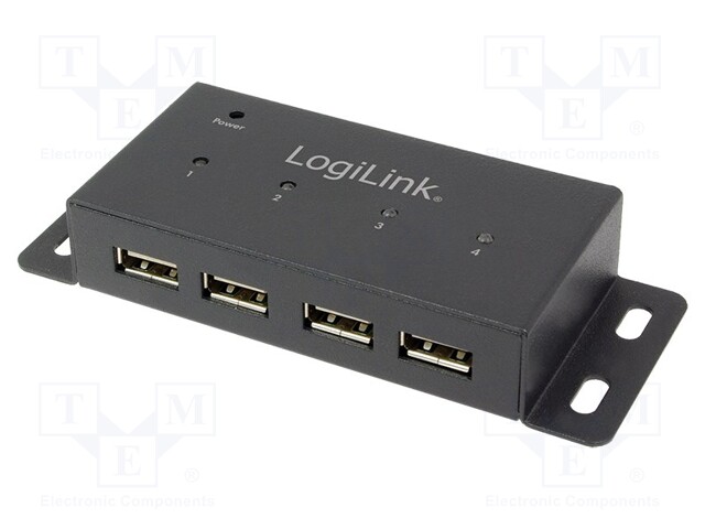 Hub USB; USB 2.0; PnP,mounted on desktop; Number of ports: 4