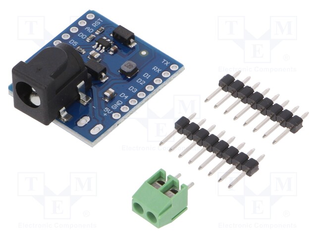 Converter: step down; Uout: 5V; Uin: 7÷24V; 1A; Application: D1 mini