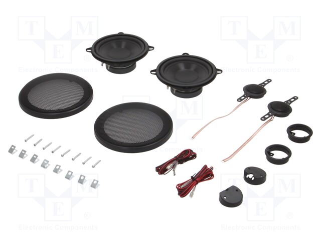 Car loudspeakers set; two-way,tweeter,woofer; 130mm; 100W; 4Ω