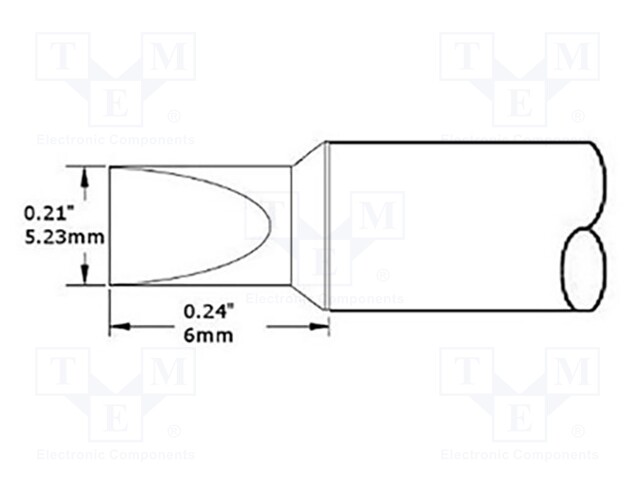 Tip; chisel; 5mm; 357°C; for soldering station