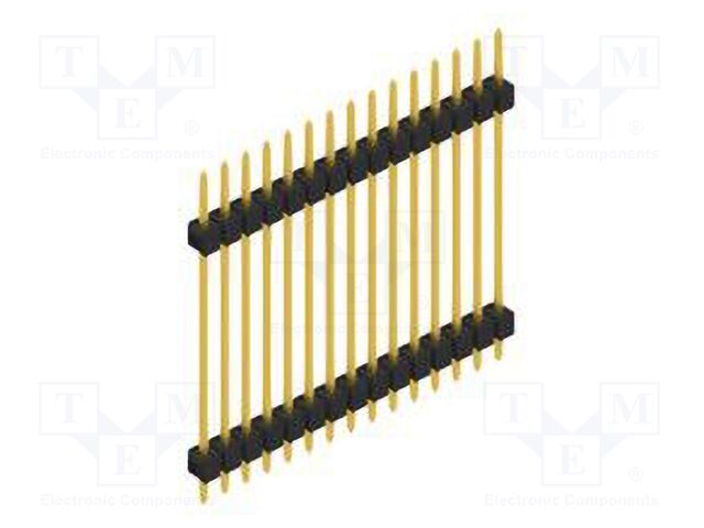 Connector: pin strips; pin header; male; PIN: 15; 2.54mm; THT; 1x15
