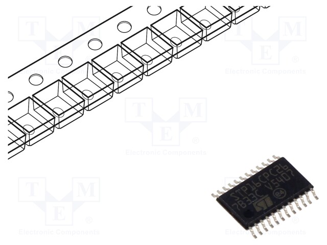 LED Driver, 16 Outputs, Constant Current, 3 V to 5.5 V in, 30 MHz switch, 20 V/90 mA out, TSSOP-24